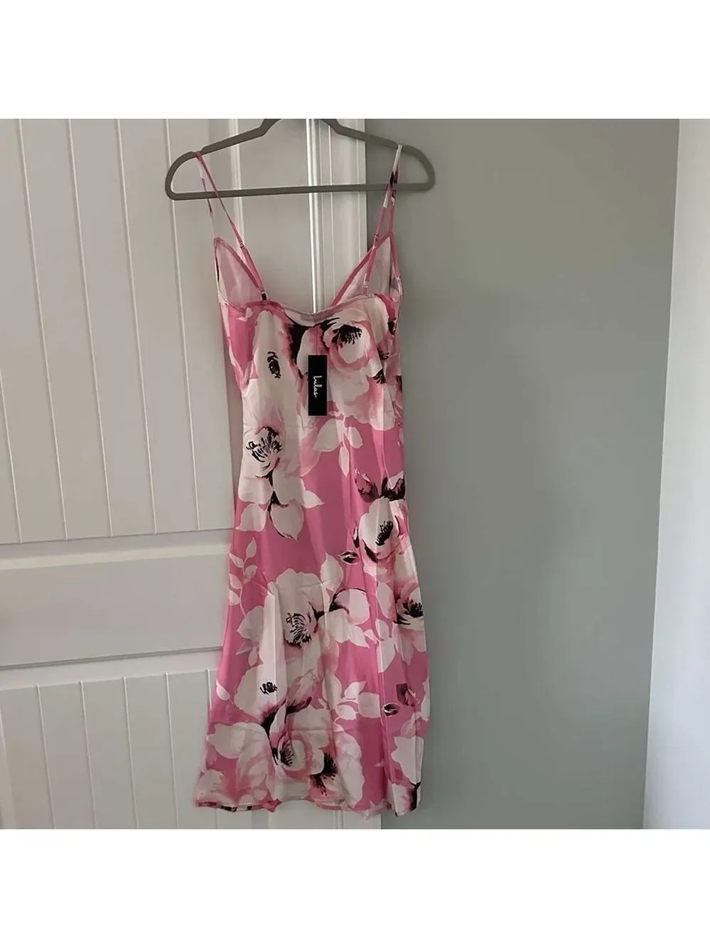 Lulus-Floral Pink Slipdress- size XS-NWT - Picture 12 of 13